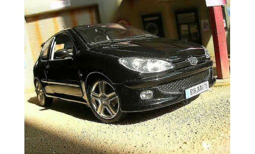Peugeot 206 RC 1/18 Norev nero modellini auto