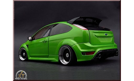 Ford Focus RS 1/18 Minichamps verde 2010 jantes BBS 18 pouces modellini auto