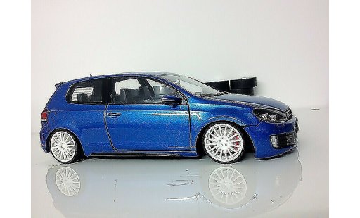 Volkswagen Golf GTI 1/18 Norev blu jantes OZ racing modellini auto