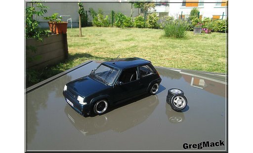 Renault 5 Turbo 1/18 Norev GT verde Abyss jantes BBS modellini auto