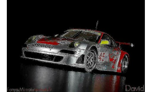Porsche 911 GT3 RSR 1/18 Autoart 2007 flying lizard #45 alms modellini auto
