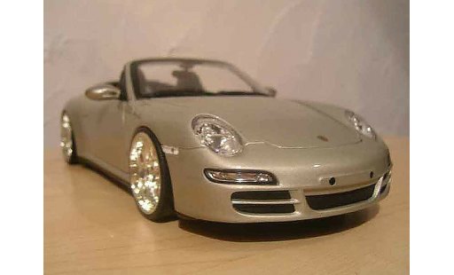 Porsche 911 Cabriolet 1/18 Norev Cabrio S grigio jantes bbs modellini auto