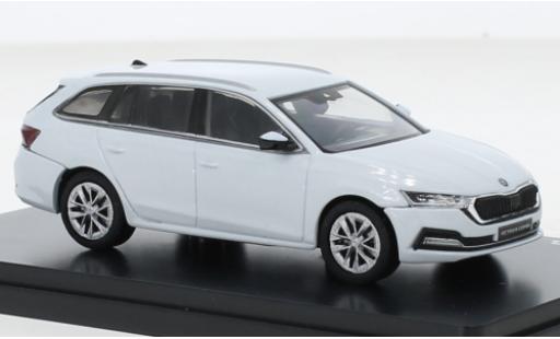 Skoda Octavia 1/43 Abrex IV Combi metallise bianco 2020 modellino in miniatura