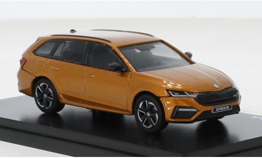 Skoda Octavia 1/43 Abrex IV Combi RS metallise orange 2020 modellino in miniatura