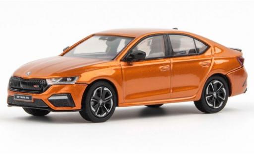 Skoda Octavia 1/43 Abrex IV RS metallise orange 2020 modellino in miniatura