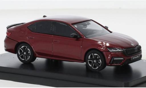 Skoda Octavia 1/43 Abrex IV RS metallise rosso 2020 modellino in miniatura