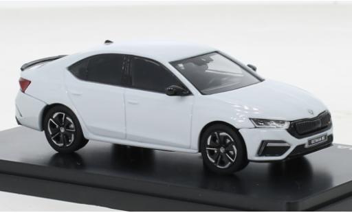 Skoda Octavia 1/43 Abrex IV RS metallise bianco 2020 modellino in miniatura