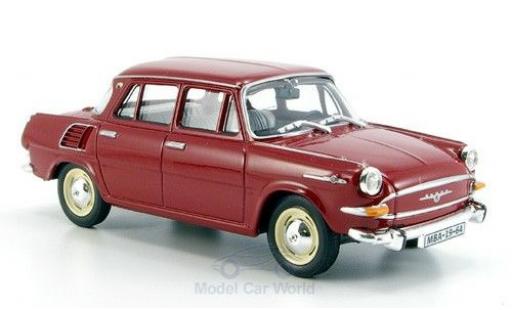 Skoda 1000 1/43 Abrex MB rosso 1964 modellino in miniatura