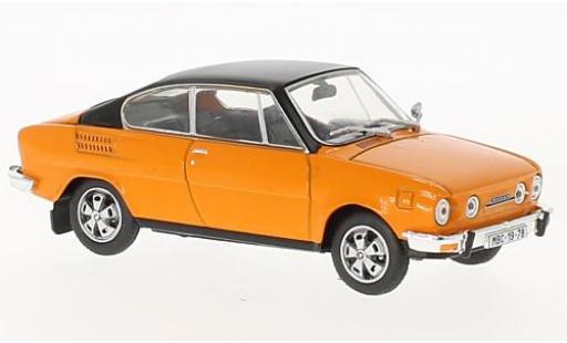 Skoda 110 1/43 Abrex R orange/nero modellino in miniatura