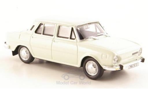 Skoda 110 1/43 Abrex L bianco 1973 modellino in miniatura