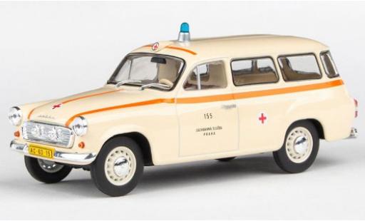 Skoda 120 1/43 Abrex 2 Ambulanz Sanitka (CZ) 1964 ZS Praha 155 modellino in miniatura
