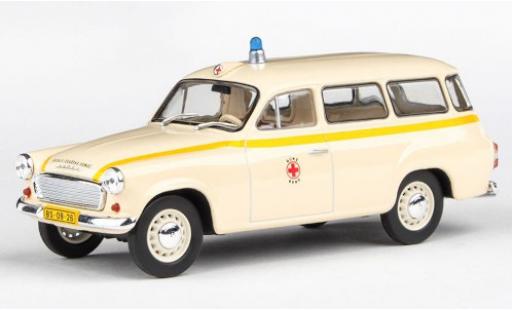Skoda 120 1/43 Abrex 2 Ambulanz Sanitka Zachranna Sluzba Praha (CZ) 1964 modellino in miniatura