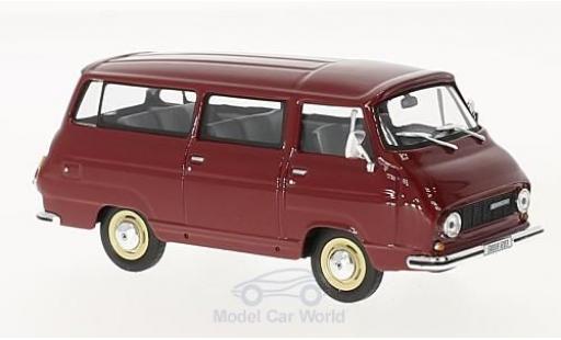 Skoda 1203 1/43 Abrex Mikrobus rosso 1974 modellino in miniatura