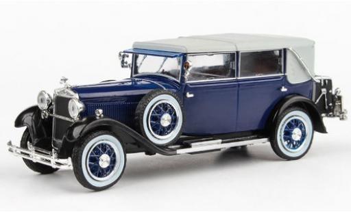 Skoda 860 1/43 Abrex blu/nero RHD 1932 fermé Verdeck modellino in miniatura