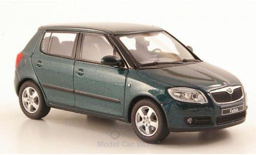 Skoda Fabia 1/43 Abrex II metallico verde 2006 modellino in miniatura
