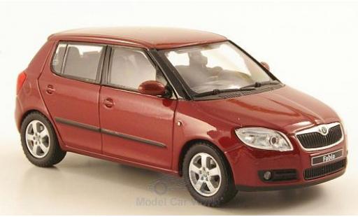 Skoda Fabia 1/43 Abrex II metallico rosso 2006 modellino in miniatura