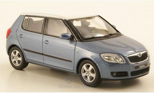 Skoda Fabia 1/43 Abrex II metallico grigio/bianco 2006 modellino in miniatura