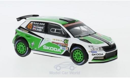 Skoda Fabia 1/43 Abrex III R5 No.45 Rallye WM Rallye Sardinien 2015 J.Kopecky/P.Dresler modellino in miniatura