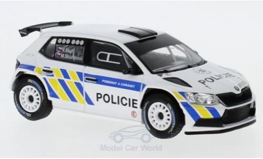 Skoda Fabia 1/43 Abrex III R5 Policie (CZ) 2015 modellino in miniatura