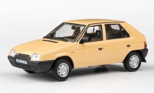 Skoda Favorit 1/43 Abrex 136L beige RHD 1988 modellino in miniatura