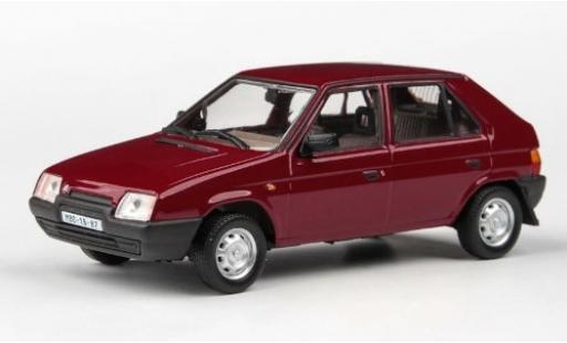 Skoda Favorit 1/43 Abrex 136L rosso 1988 modellino in miniatura