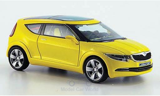 Skoda Joyster 1/43 Abrex Concept Car metallico giallo ohne Vitrine modellino in miniatura