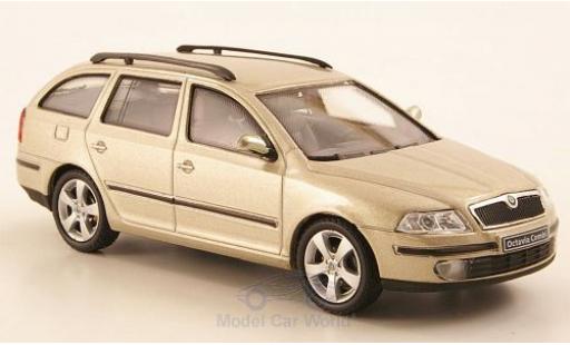 Skoda Octavia 1/43 Abrex Combi metallico beige 2004 modellino in miniatura