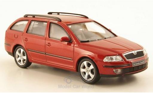 Skoda Octavia 1/43 Abrex Combi metallico rosso 2004 modellino in miniatura