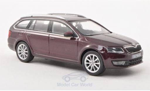 Skoda Octavia Combi 1/43 Abrex III Combi metallico rosso 2013 modellino in miniatura