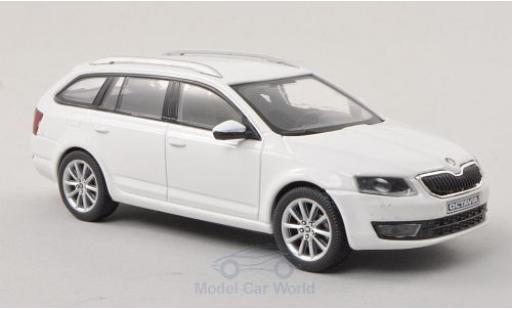 Skoda Octavia 1/43 Abrex III Combi bianco 2013 modellino in miniatura