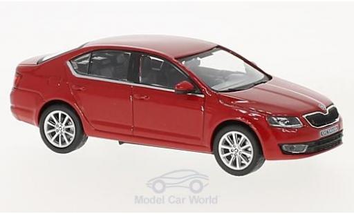 Skoda Octavia 1/43 Abrex III rosso 2012 modellino in miniatura
