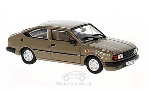 Skoda Rapid 1/43 Abrex 136 marroneee 1987 modellino in miniatura