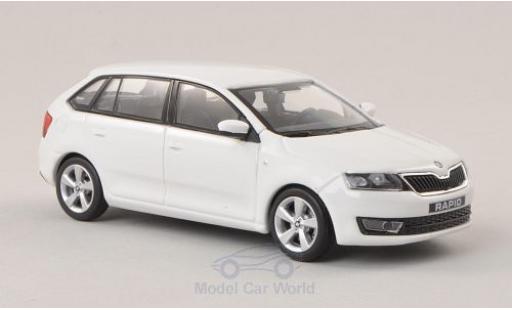 Skoda Rapid 1/43 Abrex Spaceback bianco 2013 modellino in miniatura