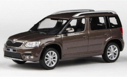 Skoda Yeti 1/43 Abrex FL metallico marroneee 2013 modellino in miniatura