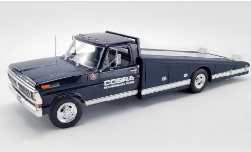 Ford F-350 1/18 ACME Ramp Truck blu/bianco Shelby Cobra 1970 Powered by modellino in miniatura