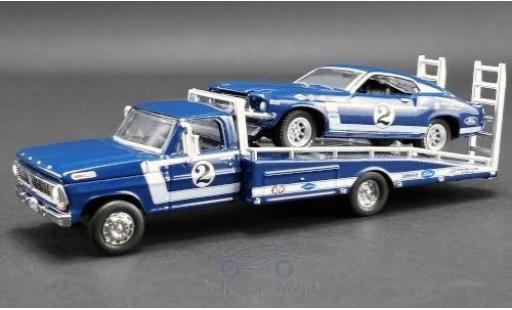 Ford Mustang 1/64 ACME Boss 302 Trans Am No.2 Clubs Racing Team Trans-Am 1969 mit F-350 Ramp Truck D.Gurney modellino in miniatura