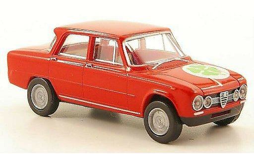 Alfa Romeo Giulia 1600 1/87 Brekina Quadrifoglio rosso con Kleeblatt modellini auto