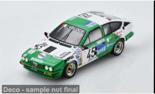 Modellini auto Alfa Romeo GT V 6 gr&Atilde;&frac14;n/weiss 24h Spa 1985 #45 D. Schwartz/A. Thibaut 1/43 Spark