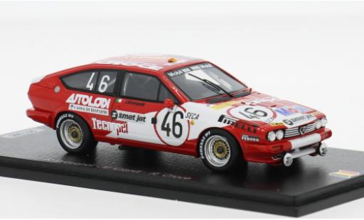 Alfa Romeo GT 1/43 Spark V6 24h Spa 1982 #46 R.Drovandi/V.Ciardi 1:43 modellino in miniatura