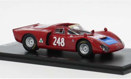 Alfa Romeo T33 1/43 Spark /2 Targa Florio 1969 #1969 E.Pinto/G.Alberti 1:43 modellino in miniatura