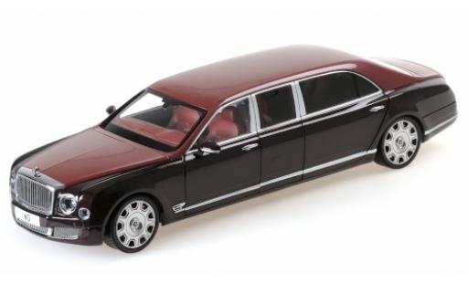 Bentley Mulsanne 1/18 Almost Real Grand Limousine by Mulliner rosso/rosso 2017 modellino in miniatura