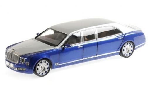 Bentley Mulsanne 1/18 Almost Real Grand Limousine by Mulliner grigio/metallico blu 2017 modellino in miniatura