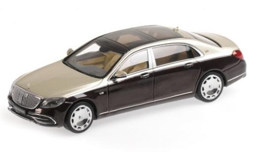 Mercedes Classe S 1/43 Almost Real Maybach S650 (V222) metallico rosso/metallico beige 2019 modellino in miniatura