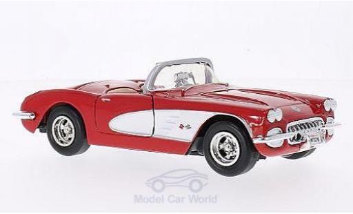 Chevrolet Corvette C1 1/24 Motormax (C1) rosso/bianco 1959 modellino in miniatura