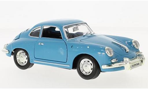 Porsche 356 1/24 Motormax B blu modellino in miniatura
