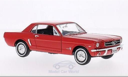 Ford Mustang 1/24 Welly Coupe rosso 1964 modellino in miniatura