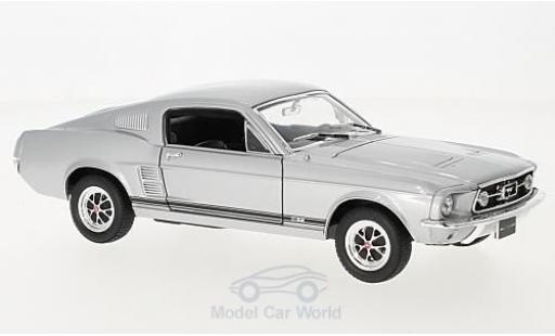 Ford Mustang GT 1/24 Welly GT grigio 1967 modellino in miniatura