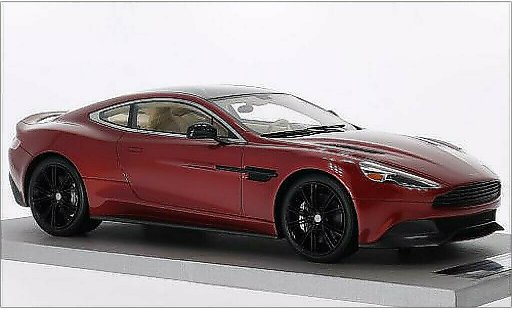 Aston Martin Vanquish coupe 1/18 Tecnomodel metallicoo rosso/carbon modellini auto