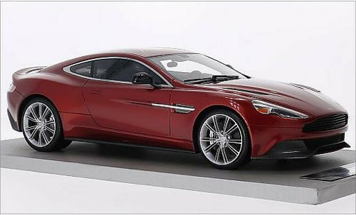 Aston Martin Vanquish coupe 1/18 Tecnomodel metallicoo rosso modellini auto