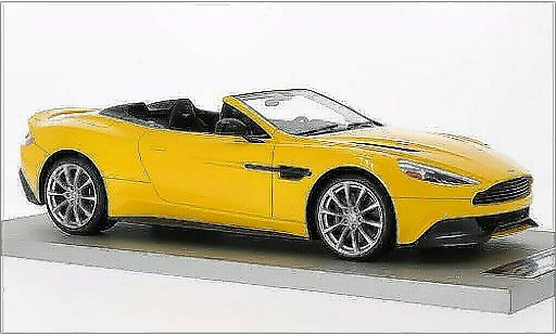 Aston Martin Vanquish volante 1/18 Tecnomodel giallo 2014 modellini auto